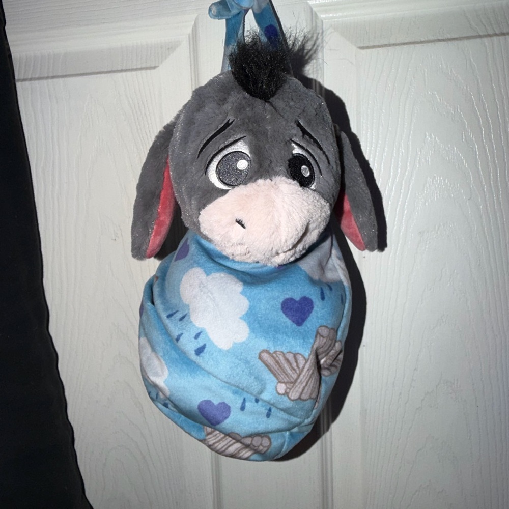 Disney baby Eeyore Plush in swaddle blanket
